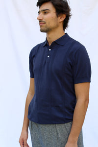 POLO knit silk BLUE