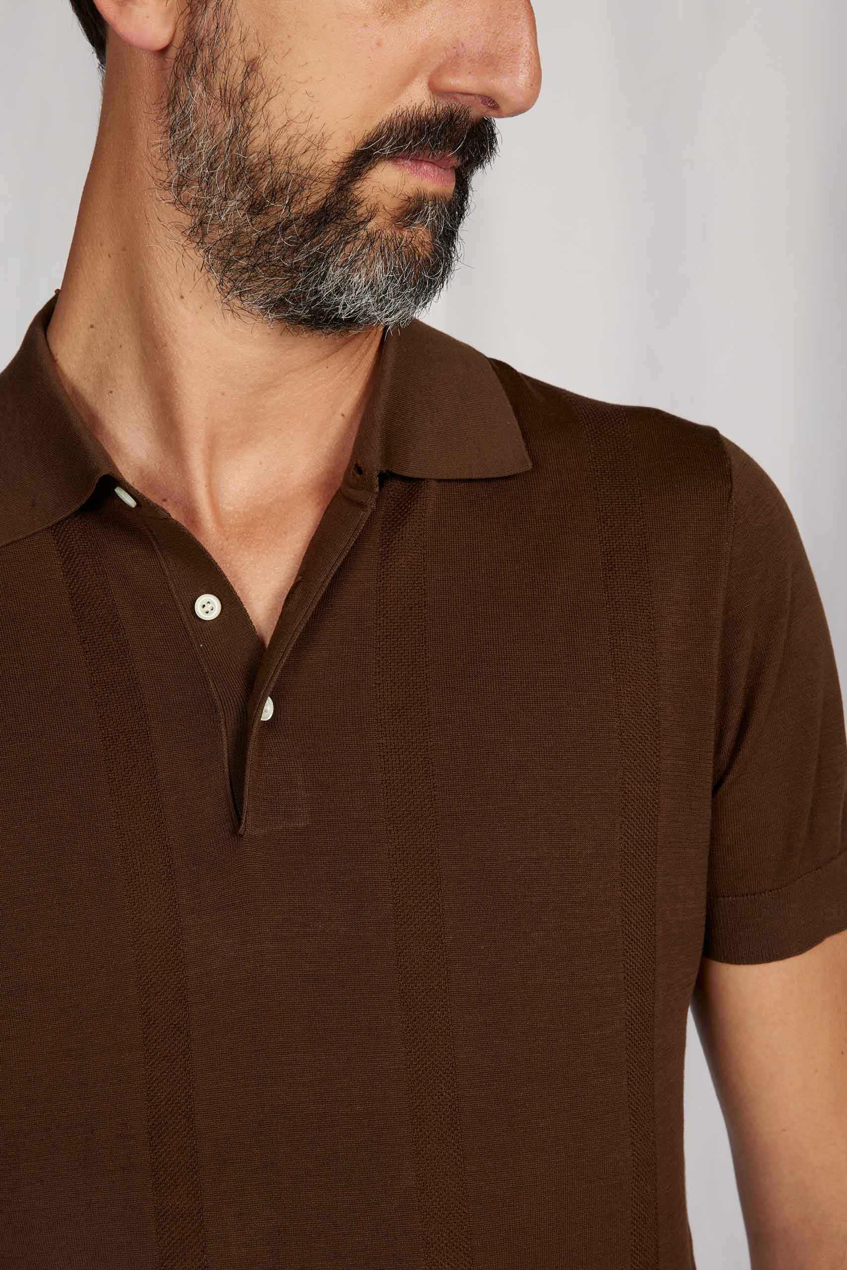 POLO knit silk COFFEE